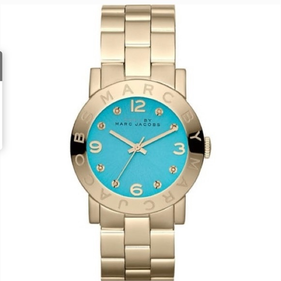 Marc by Marc Jacob’s stainless steel gold tone watch, accented w/ gold crystals. main image 8